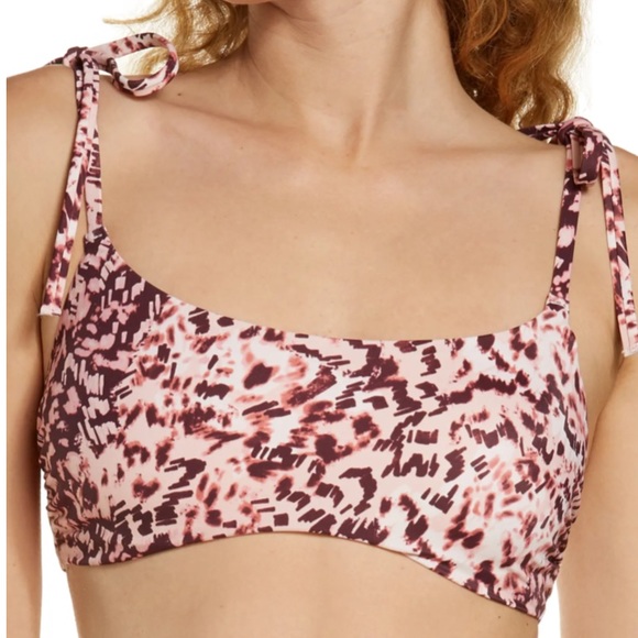 NWOT Chelsea 28 Easy Retro Tie Strap Bikini Top - L - Picture 1 of 9